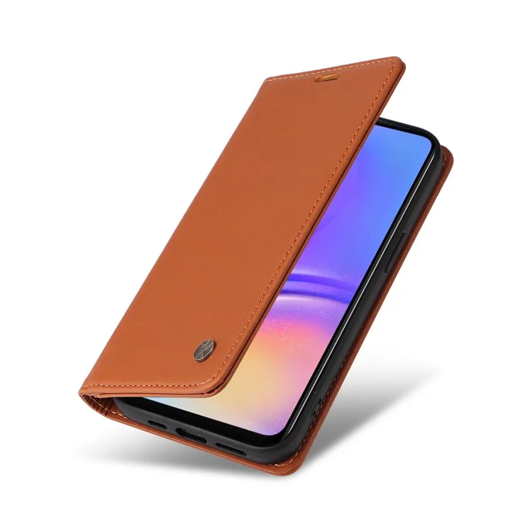 YIKATU YK-001 For Samsung Galaxy A06 4G Case Stand Leather Phone Cover Strong Magnetic Closure - Brown
