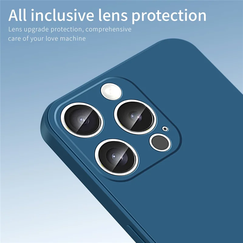 Pinwuyo JK Touching Series Para Iphone 16 Pro Case Silky Touch Toupe TPU Soft Topa Tape de Volta - Azul-marinho