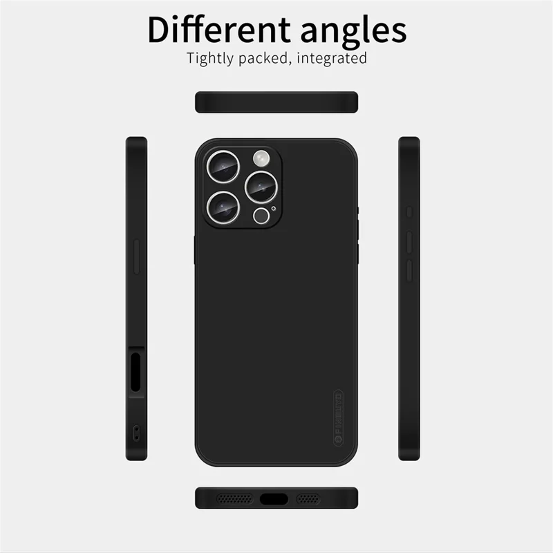 Pinwuyo JK Touching Series Pour Iphone 16 Pro Max Case TPU TPU Couverture Prétention de Leen Précise - Bleu Marine