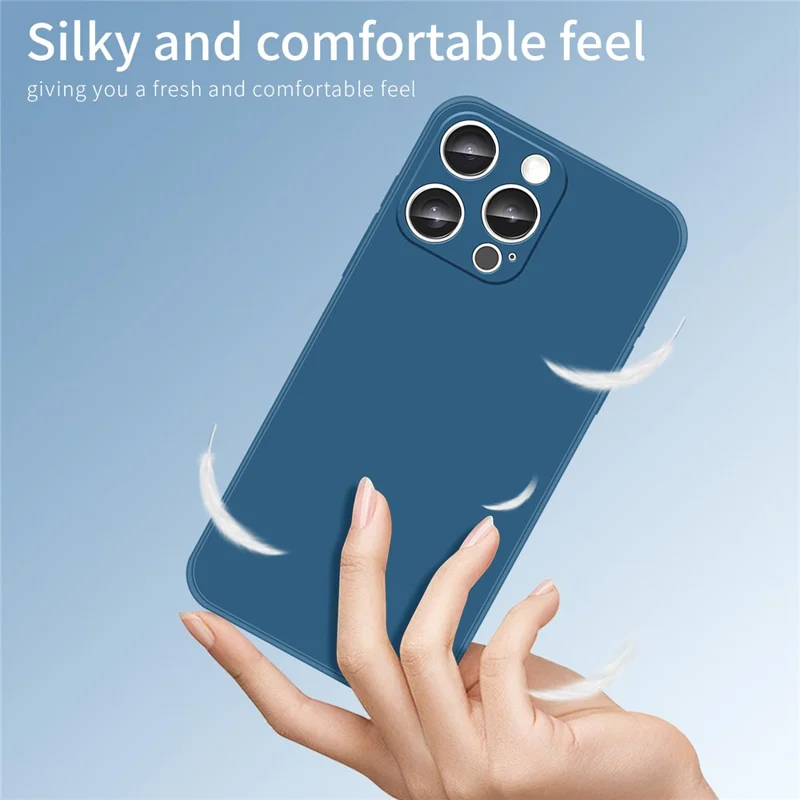 Pinwuyo JK Touching Series Pour Iphone 16 Pro Max Case TPU TPU Couverture Prétention de Leen Précise - Bleu Marine
