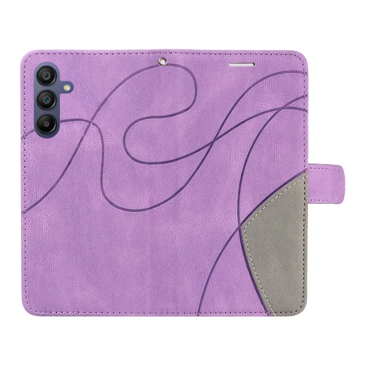 KT Leather Series-1 для Samsung Galaxy A16 5G / A16 4G Кожаный чехол Цветное сплетение Чехол-бумажник со стендом - Пурпурный