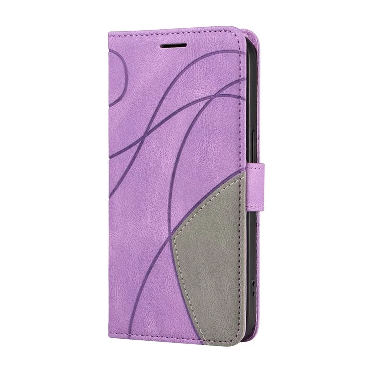 KT Leather Series-1 для Samsung Galaxy A16 5G / A16 4G Кожаный чехол Цветное сплетение Чехол-бумажник со стендом - Пурпурный