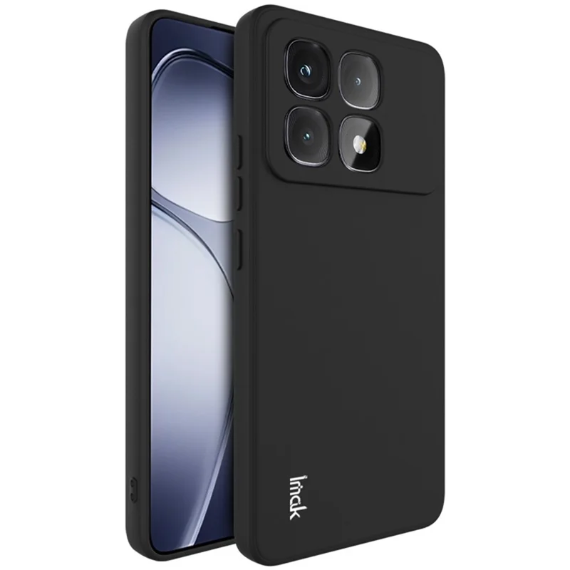 IMAK UC-4 Series for Xiaomi Redmi K70 Ultra TPU Case Soft Phone Cover Straight Edge - Black