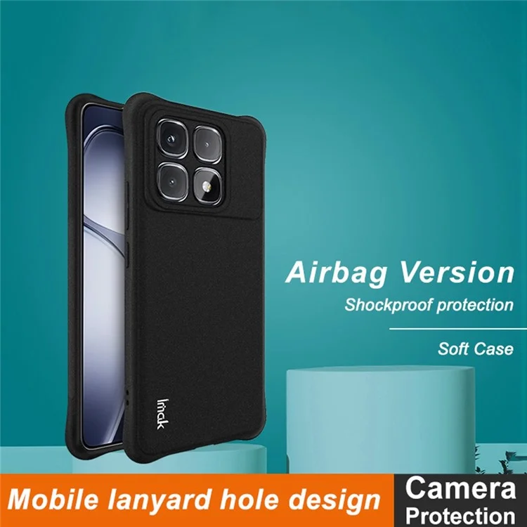 IMAK Für Xiaomi Redmi K70 Ultra Case TPU Handyhülle Airbag Stoßfest - Schwarz
