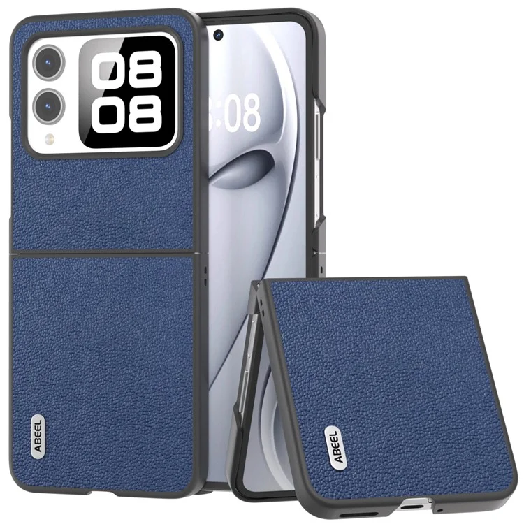 Abeel For Huawei Nova Flip 5g Estojo Genuíno Litchi Textura Tampa - Azul