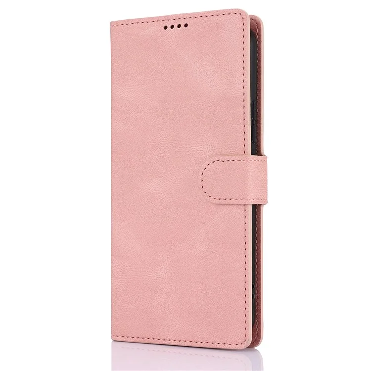 Para Samsung Galaxy A06 Caso PU Caminho de Couro Tampa Com Visualização de Stand Wallet Stand - Rosa