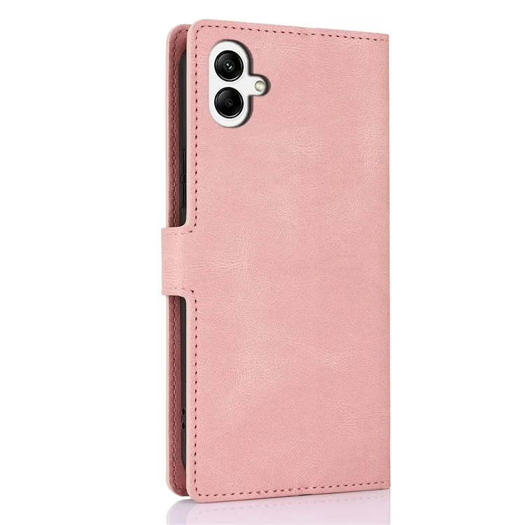 Para Samsung Galaxy A06 Caso PU Caminho de Couro Tampa Com Visualização de Stand Wallet Stand - Rosa
