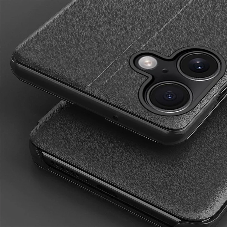 For iPhone 16 Plus Hülle mit Ständer, Full Protection Leder Handy Hülle - Saphir