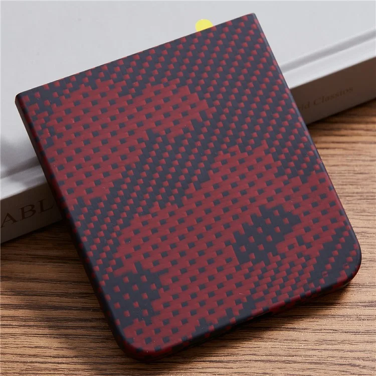 Для Samsung Galaxy Z Flip6 5G Case Carbon Carbon Fiber Texture Camouflage Red Aramid Fibre Phone Cope