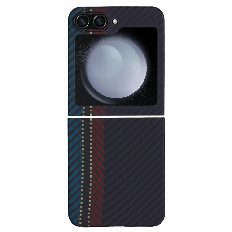 Для Samsung Galaxy Z Flip5 5g Case Care Carbon Fiber Цвет Текстуры Тканый Рисунок Aramid Fibre Phone Cover