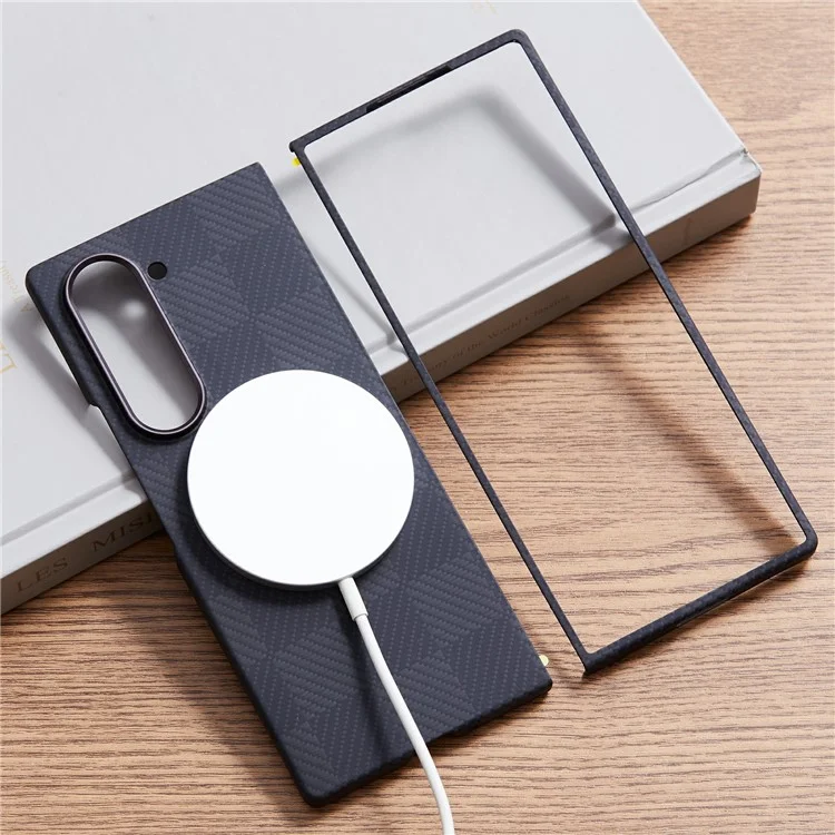Pour Samsung Galaxy Z Fold5 5G Case de Carbone Texture de Fibre Aramide Couverture de Téléphone Compatible Avec Magsafe