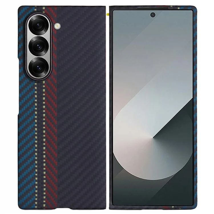 Para Samsung Galaxy Z Fold6 5g Case Compatível Com Mgsafe Color Padrão de Tabela de Fibra Aramida