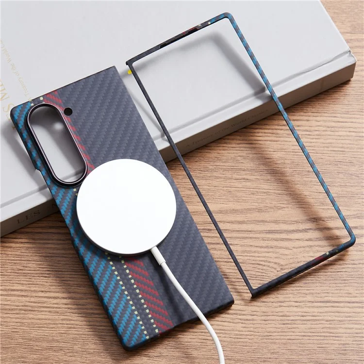 Para Samsung Galaxy Z Fold6 5g Case Compatível Com Mgsafe Color Padrão de Tabela de Fibra Aramida