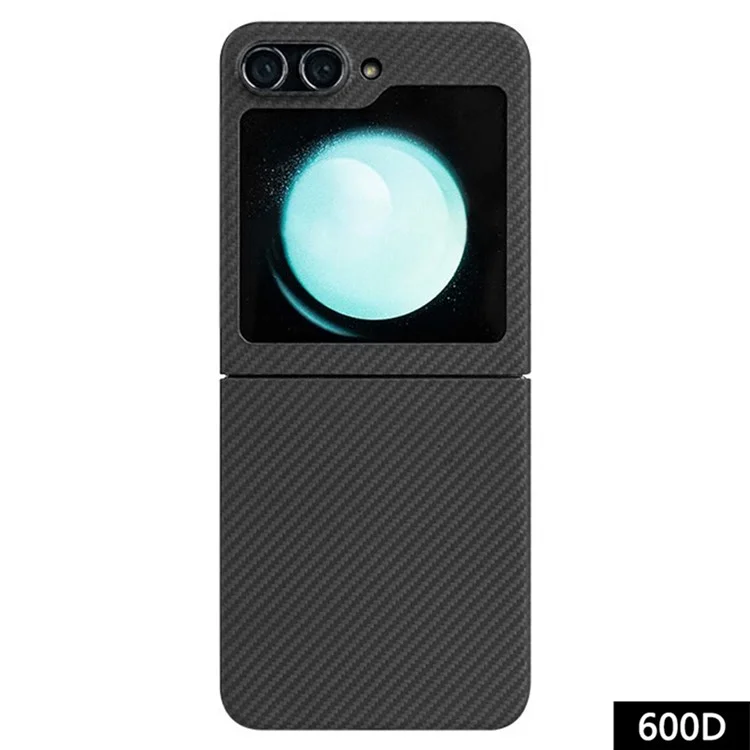 Pour Samsung Galaxy Z Flip6 5G Coque 600D Fine Texture Aramid Fiber Phone Cover - Noir