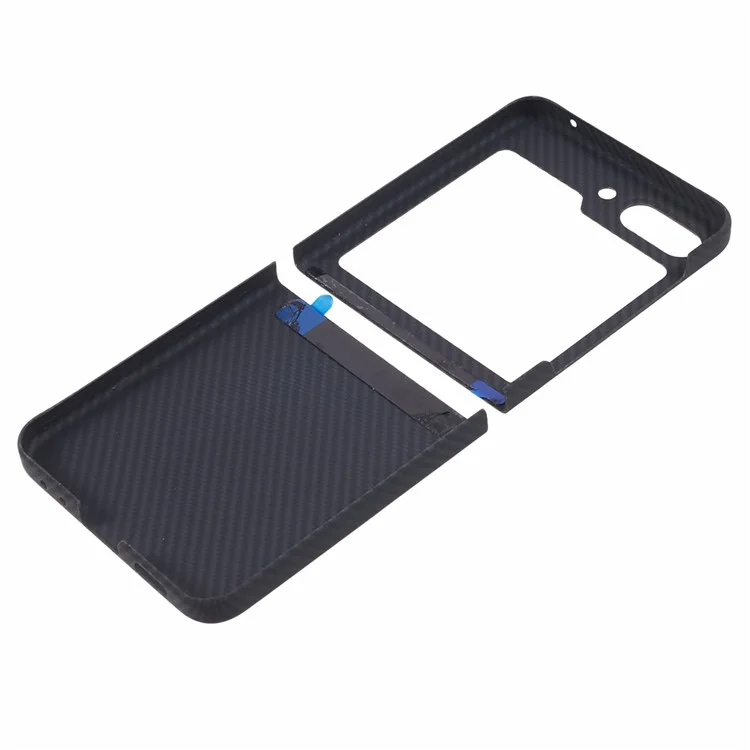 Pour Samsung Galaxy Z Flip6 5G Coque 600D Fine Texture Aramid Fiber Phone Cover - Noir