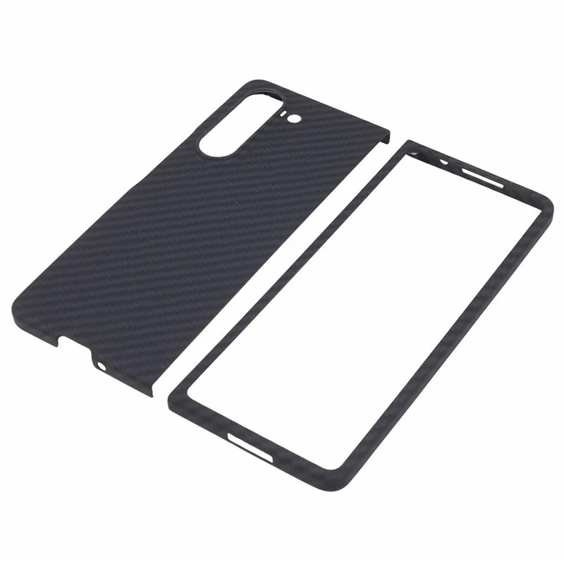Pour Samsung Galaxy Z Fold6 5G Case 1500d Texture Grossière Couverture de Téléphone en Fibre Aramide Robuste - Noir