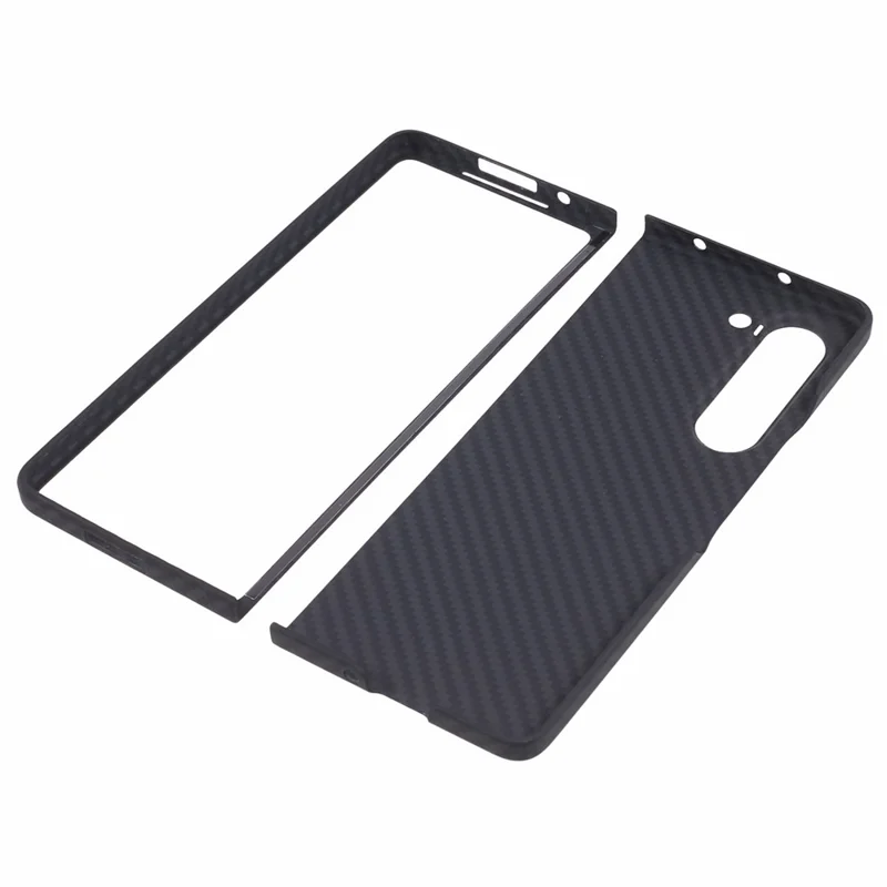 Pour Samsung Galaxy Z Fold6 5G Case 1500d Texture Grossière Couverture de Téléphone en Fibre Aramide Robuste - Noir