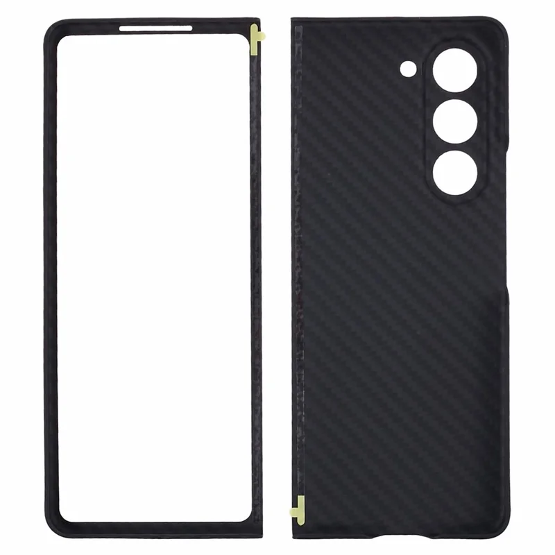 For Samsung Galaxy Z Fold6 5G Case 1500D Coarse Texture Aramid Fiber Phone Cover Precision Cut-Out - Black