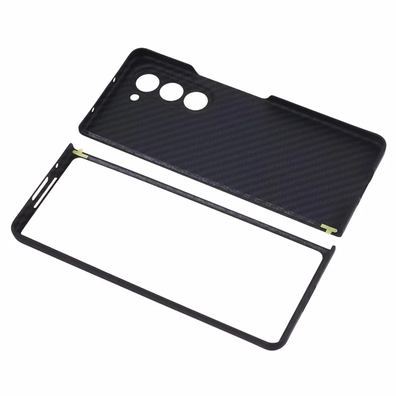 For Samsung Galaxy Z Fold6 5G Case 1500D Coarse Texture Aramid Fiber Phone Cover Precision Cut-Out - Black
