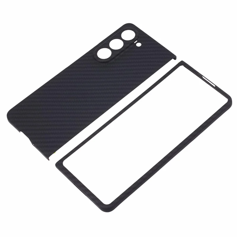 For Samsung Galaxy Z Fold6 5G Case 1500D Coarse Texture Aramid Fiber Phone Cover Precision Cut-Out - Black