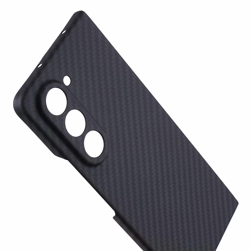 For Samsung Galaxy Z Fold6 5G Case 1500D Coarse Texture Aramid Fiber Phone Cover Precision Cut-Out - Black