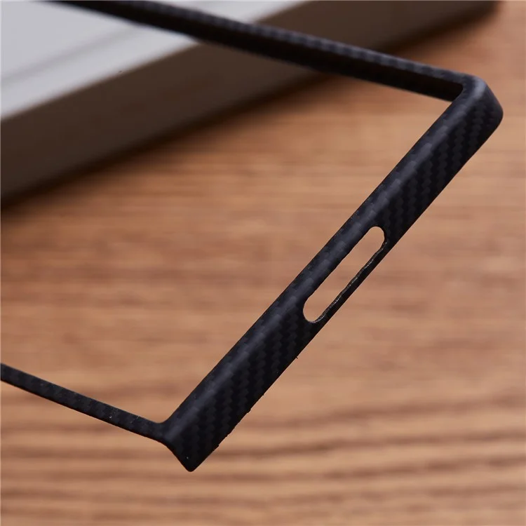 Pour Samsung Galaxy Z Fold6 Case 5G 600D Texture Fine Aramid Couverture Téléphone Fibre Coupe - Noir