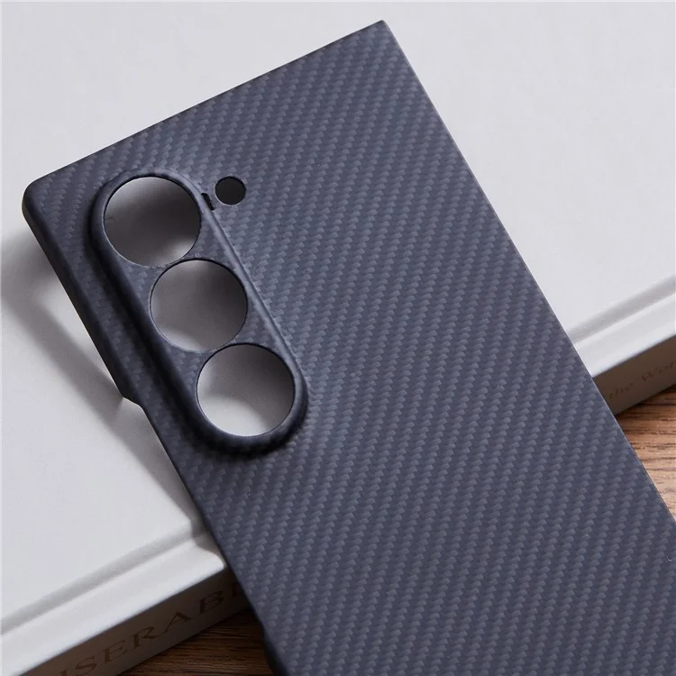 Pour Samsung Galaxy Z Fold5 5G Case 600D Texture Fine Aramide Couverture de Téléphone Fibre Coupe - Noir