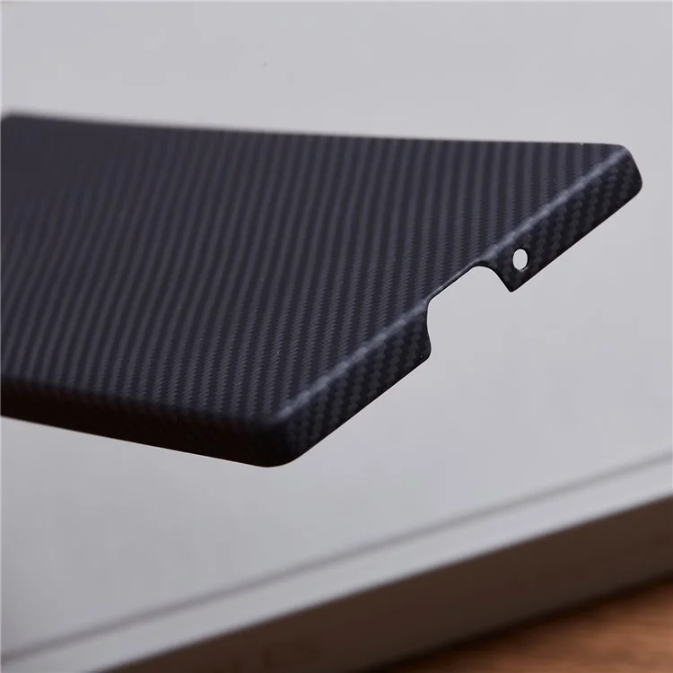 Pour Samsung Galaxy Z Fold5 5G Case 600D Texture Fine Aramide Couverture de Téléphone Fibre Coupe - Noir
