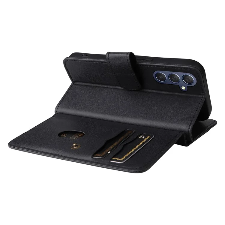KT Multi-Functional Series-1 For Samsung Galaxy A16 5G / A16 4G Case 10 Card Holder Leather Phone Cover Stand - Negro