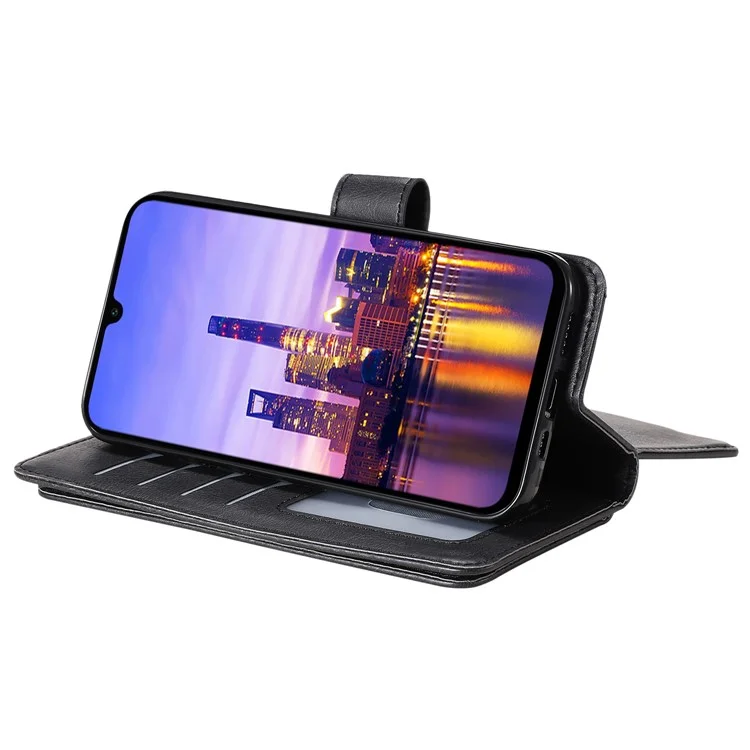 KT Multi-Functional Series-1 For Samsung Galaxy A16 5G / A16 4G Case 10 Card Holder Leather Phone Cover Stand - Negro