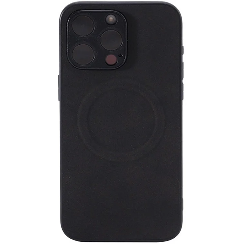 Pour L'iphone 14 Pro Max Case Compatible Avec Magsafe pc + Tpu Texture Texture Couverture - Noir