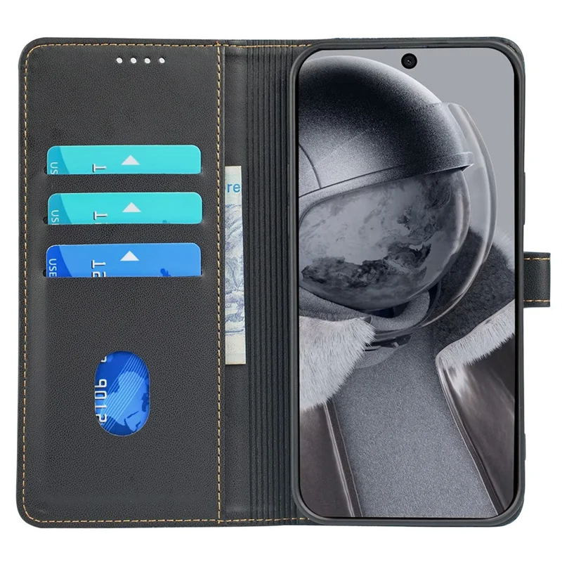 For HMD Pulse Pro  /  Pulse+  /  Pulse Case Magnetic Clasp Four-Leaf Clover Leather Phone Cover - Black