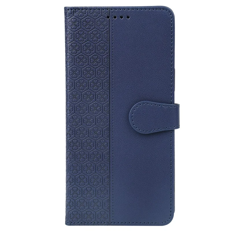 For Sony Xperia 10 VI Case Magnetic Clasp Four-Leaf Clover Leather Phone Cover - Blue