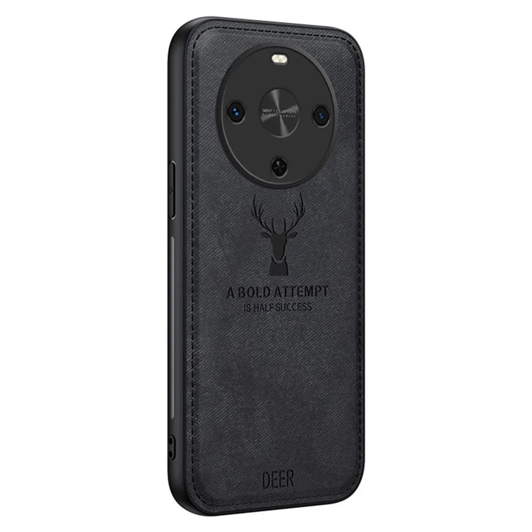 Para Huawei Maimang 30 5G Case Deer Padrive Textura de Todo de Cazelo PU - Preto