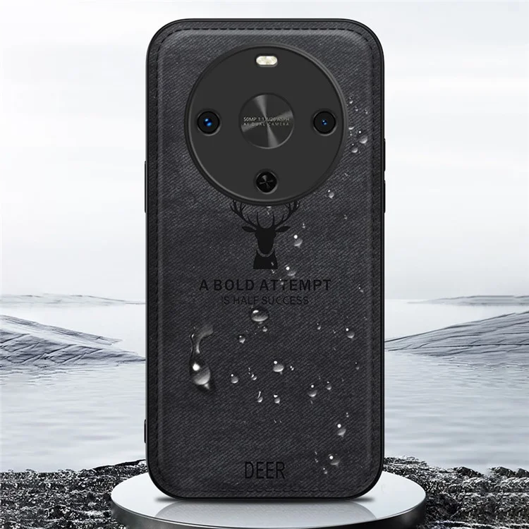Para Huawei Maimang 30 5G Case Deer Padrive Textura de Todo de Cazelo PU - Preto