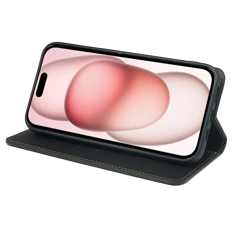 Для Iphone 14 Case Case Clover Clover Кожаная Крышка Телефона Подставка Для Подставки - Черный