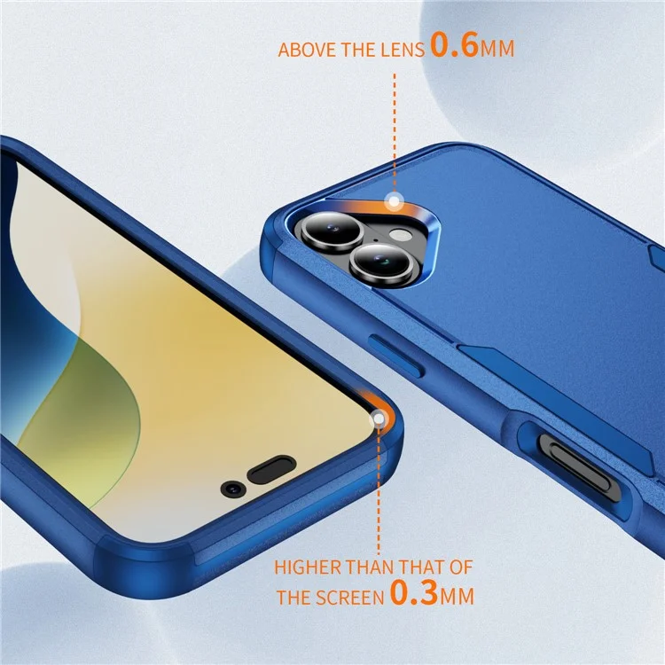 Custodia Commuter Series per iPhone 16 3-in-1 Resistente agli urti TPU+PC Cover per telefono - Zaffiro