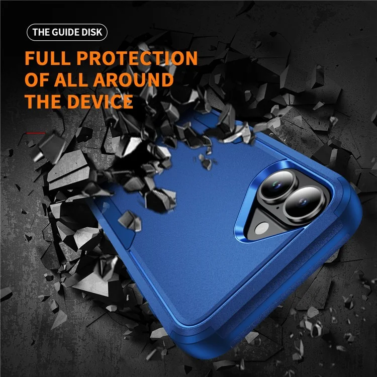 Custodia Commuter Series per iPhone 16 3-in-1 Resistente agli urti TPU+PC Cover per telefono - Zaffiro