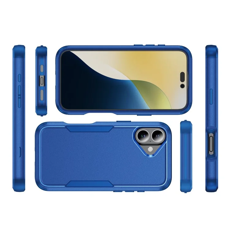 Custodia Commuter Series per iPhone 16 3-in-1 Resistente agli urti TPU+PC Cover per telefono - Zaffiro