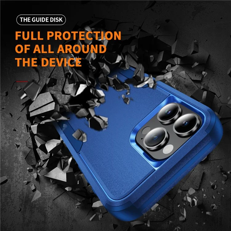 Commuter Series Per iPhone 16 Pro Case 3-in-1 Antiurto TPU+PC Custodia - Zaffiro