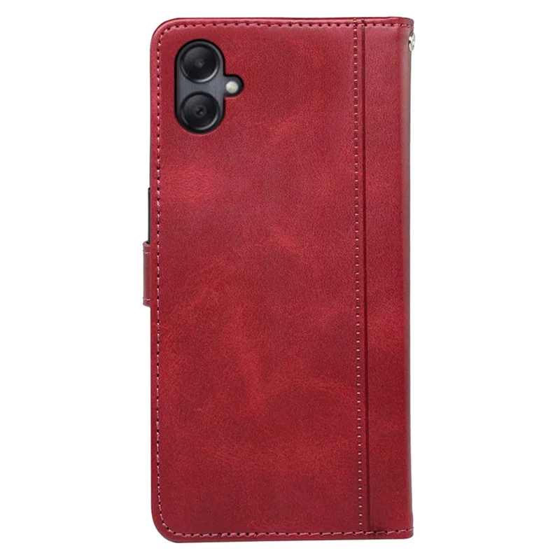 Para Samsung Galaxy A06 Case Tocio de Terneros Textur Sit Standelo Telémo Del Telégono - Rojo