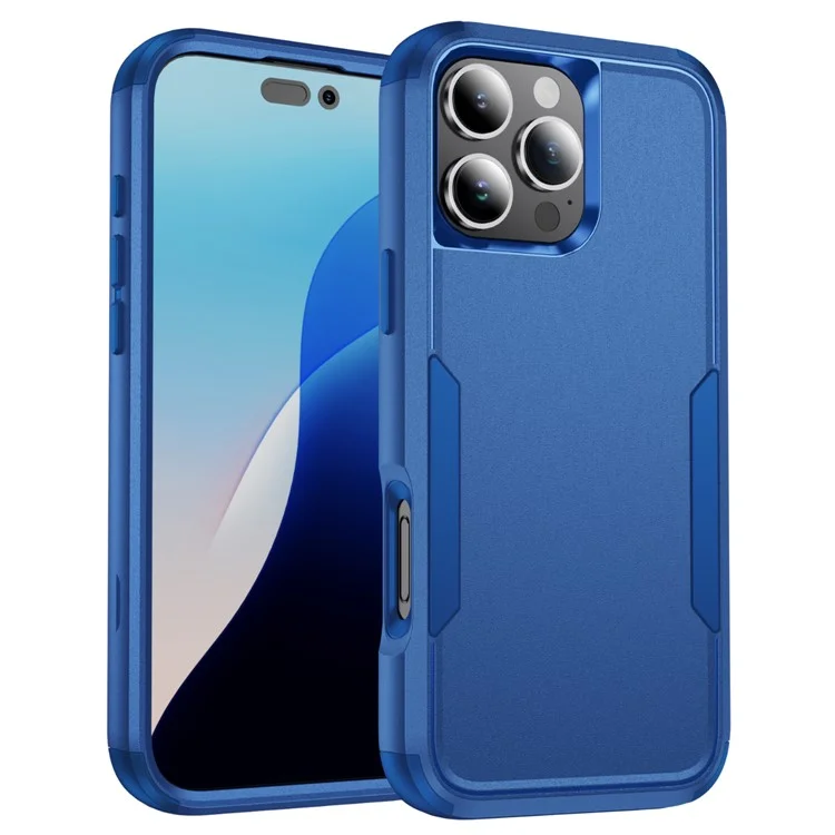 Commuter Series For iPhone 16 Pro Max Case 3-in-1 Shockproof TPU+PC Phone Cover - Sapphire