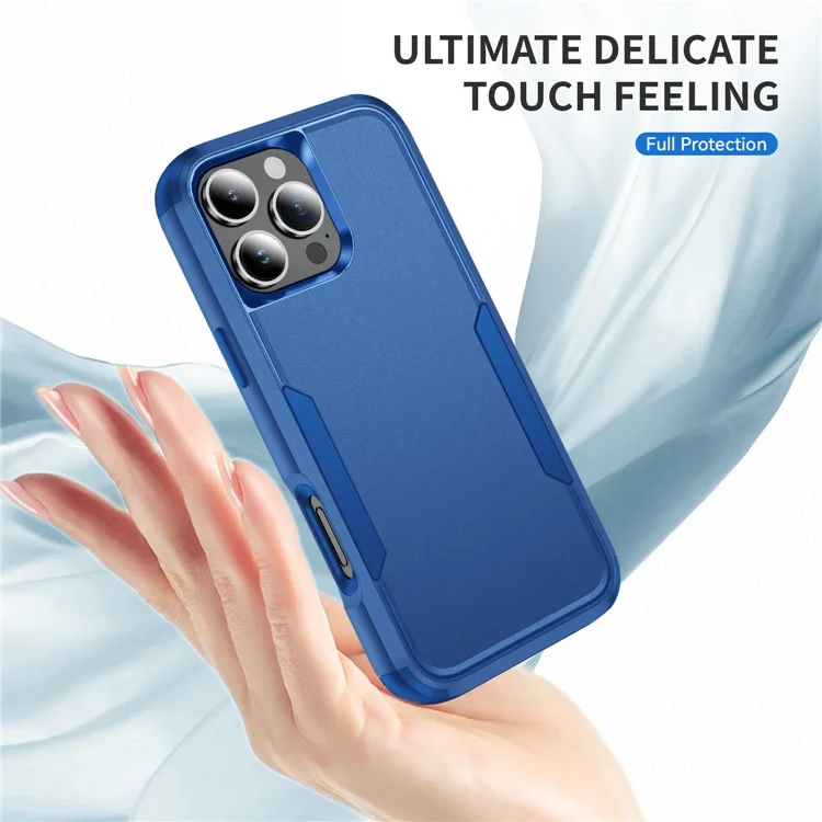 Commuter Series For iPhone 16 Pro Max Case 3-in-1 Shockproof TPU+PC Phone Cover - Sapphire