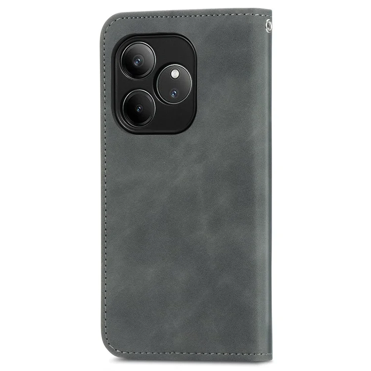 Para Realme GT 6 5G Case Skin Touch Touch Feeling Telep Cubierta Magnética Absorción Magnética - Gris