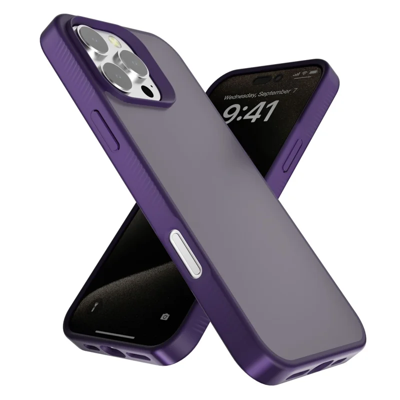 G Style For iPhone 16 Pro Case Skin-Touch Matte TPU+PC Phone Cover - Black
