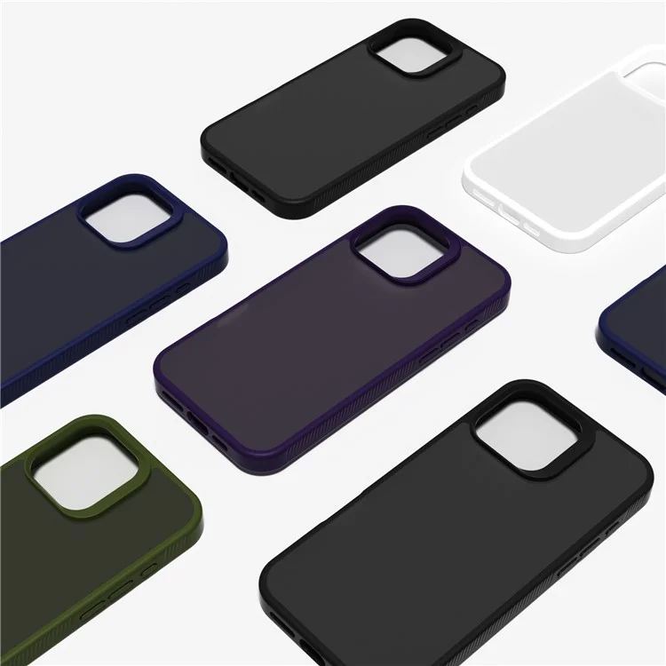 G Style For iPhone 16 Pro Case Skin-Touch Matte TPU+PC Phone Cover - Black