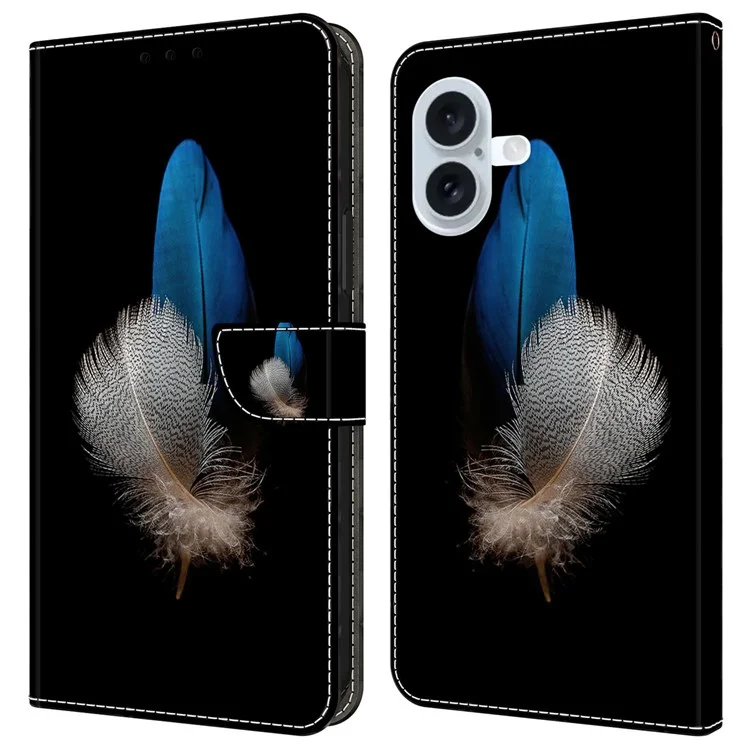 Для Iphone 16 Case 3D Patter - Два Перья