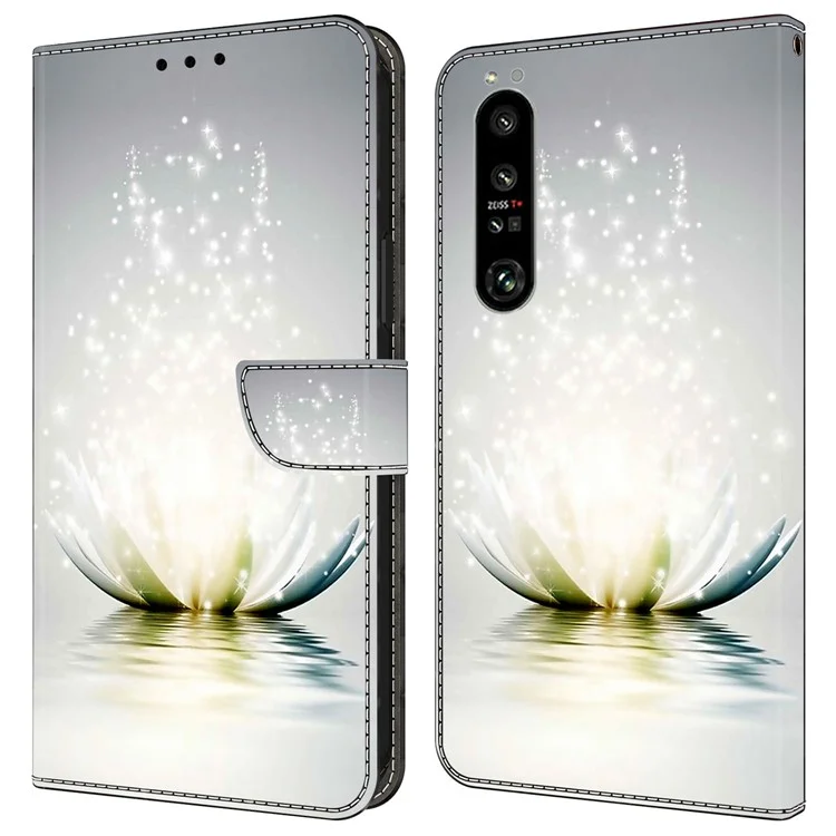 Pour Sony Xperia 1 VI Étui 3D Motif PU Cuir Portefeuille Housse Téléphone avec Support - Lotus