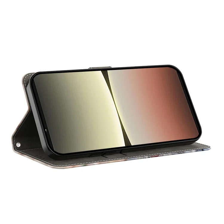 Pour Sony Xperia 1 VI Étui 3D Motif PU Cuir Portefeuille Housse Téléphone avec Support - Lotus
