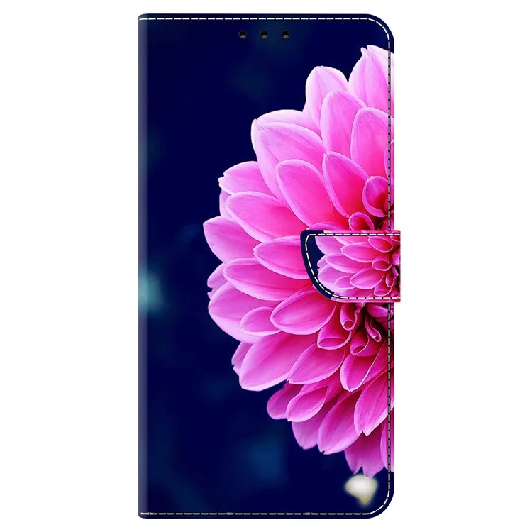Para Google Pixel 9 / 9 Pro Case 3D Patrón PU Cuero de Cuero Cover Con Soporte - Flores Rosadas